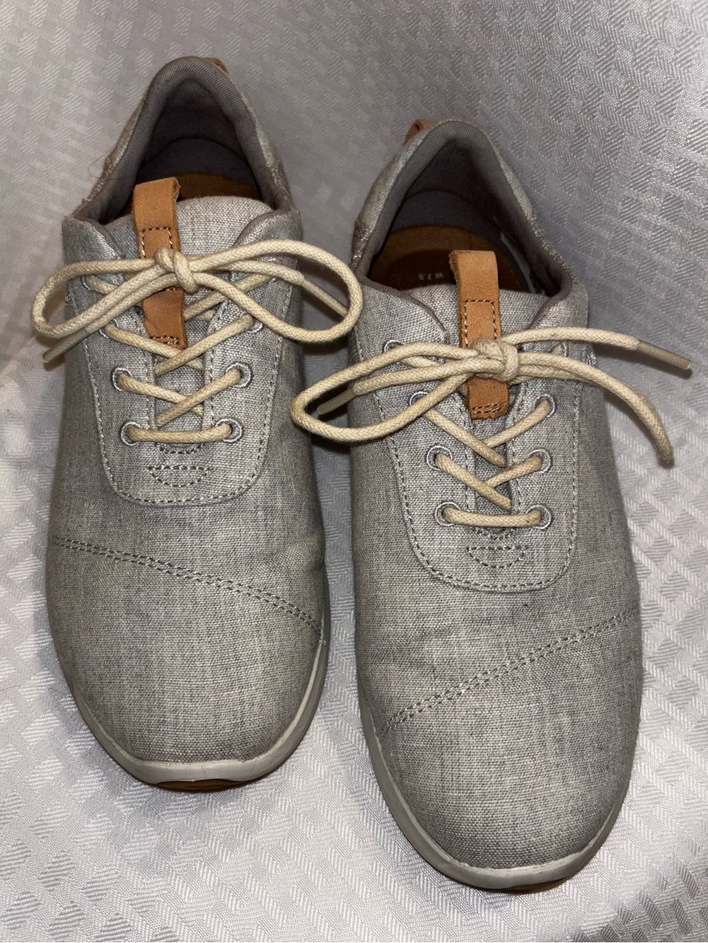 Toms Gray Cabrillo Canvas Lace-Up Sneaker, Women’s 7.5